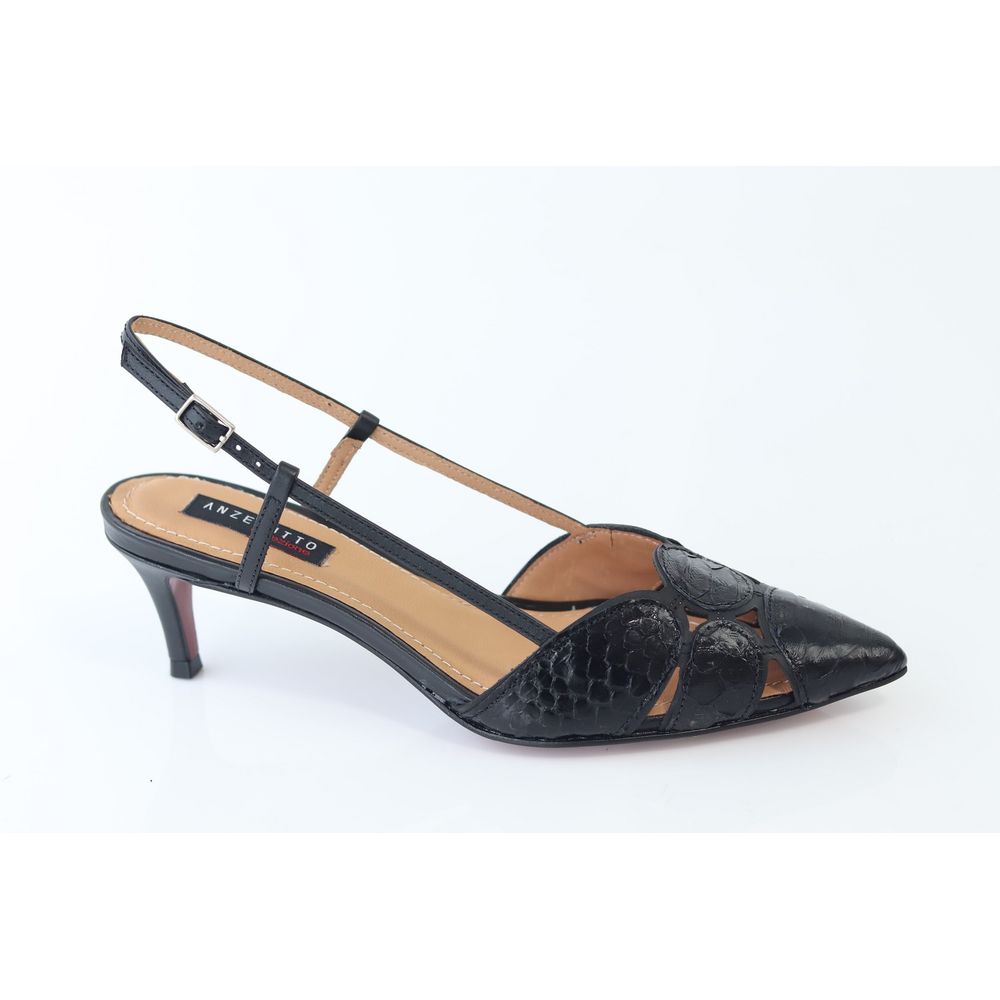SLINGBACK VALENTINA COBRA PYTHON PRETO - REF 53.1.365C - anzetutto